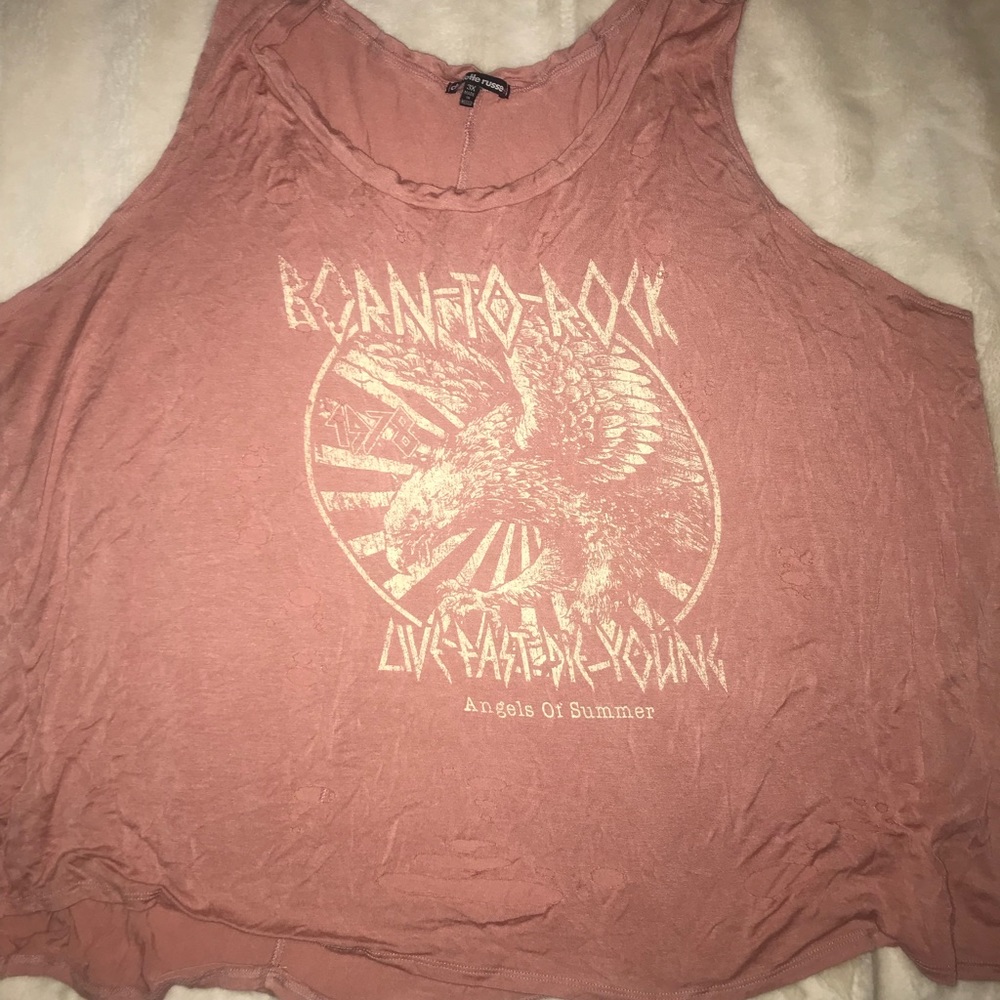 Forever21 distressed festival tank top